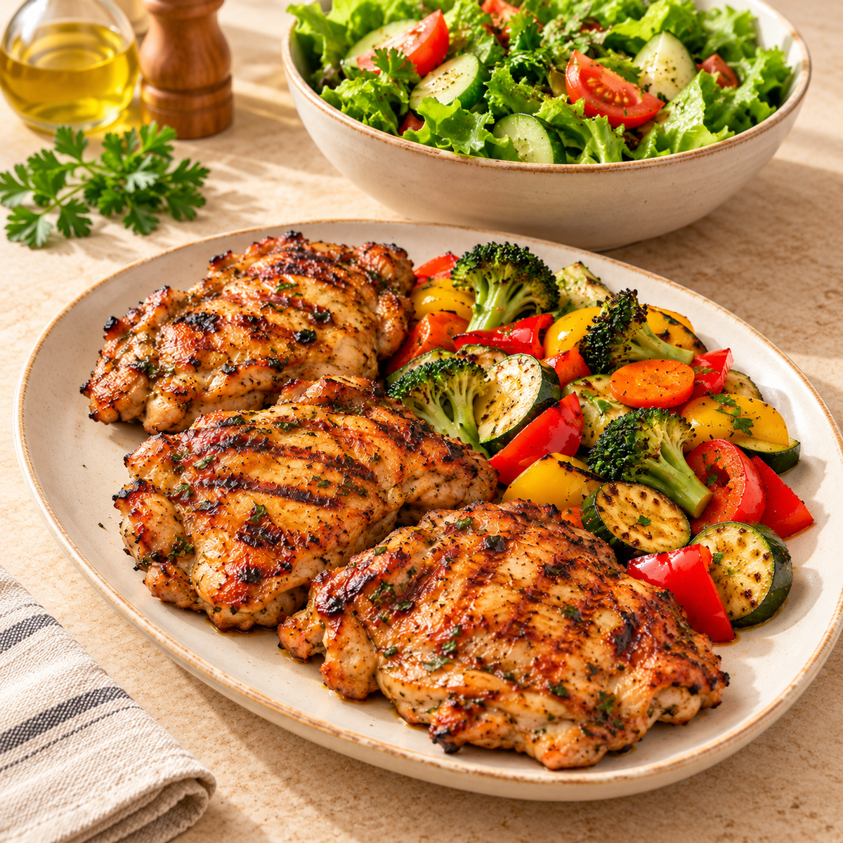 Marinated Boneless Chicken Thighs for Grilling