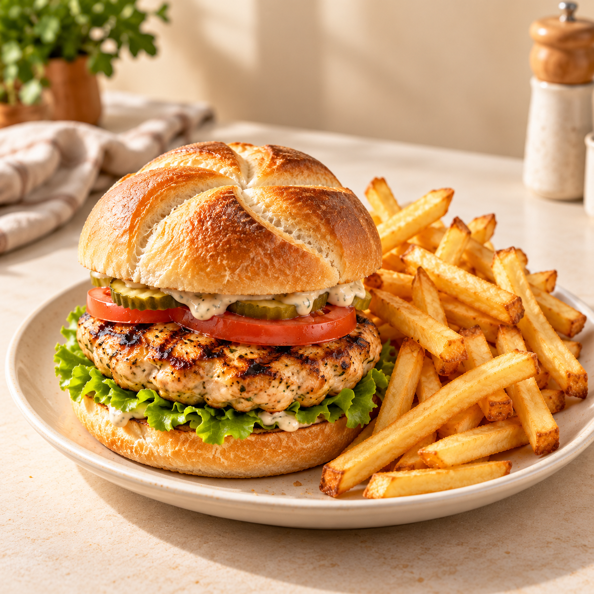 Grilled Chicken Burger