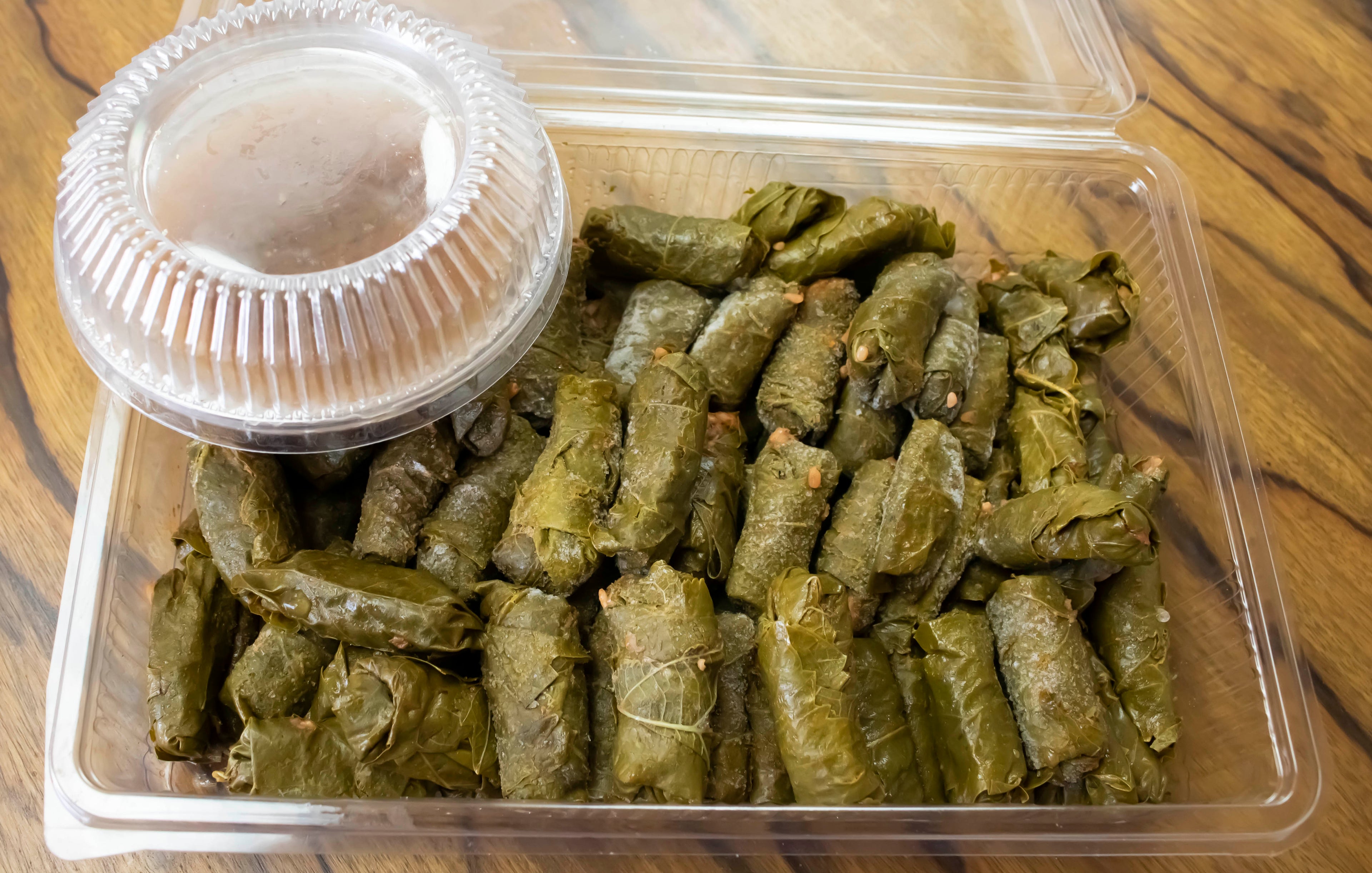 Stuffed Vine Leaves + Cooking Broth
